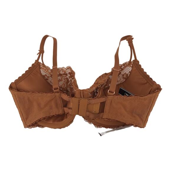 Love, Vera Underwire Balconette Bra 36D Floral Lace Soft Cups Butter Toffee NWT - Picture 2 of 6